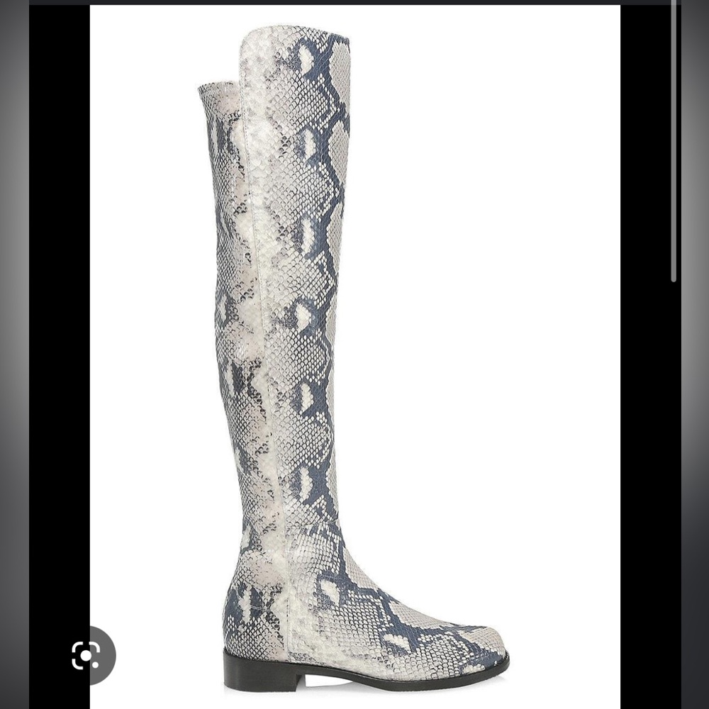 Stuart Weitzman Snake Embossed 50/50 Boots